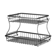 2-Tier Countertop Fruit Basket with Banana Hanger