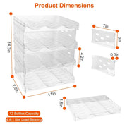4-Tier Stackable Water Bottle Organizer Rack (Holds 12 Bottles)