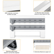 Wall-Mount Foil, Cling Wrap, and Paper Towel Dispenser