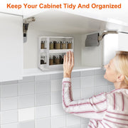Swivel Cabinet Spice Organizer Revolving Kitchen Rack - Multi-angle profile view