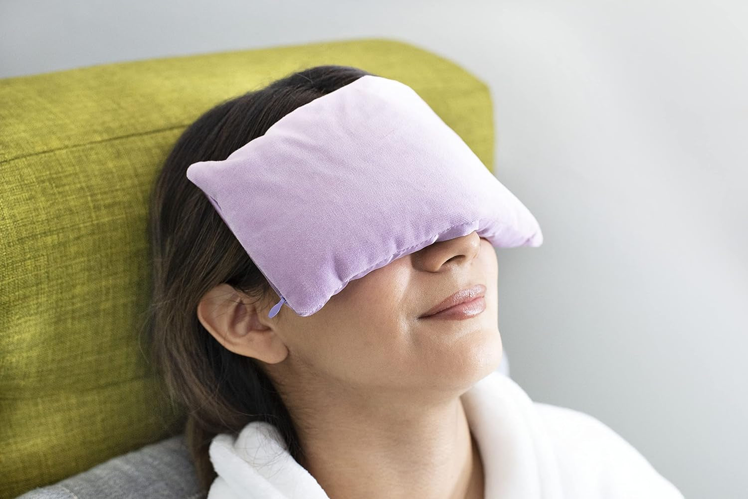 Inner Peace Eye Pillow, Aromatherapy Lavender, Wellness and Relaxation Mask, Sooth Stress and Relieve Headaches, Purple Velvet