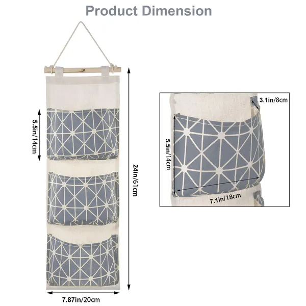 Over-Door Closet Hanging Storage Bag Organizer with - Lifestyle in-room application