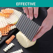 Stainless Steel Crinkle Fry Cutter & Wavy Potato Slicer Knife