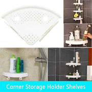 Bathroom Wall Corner Shelf Organizer Storage Rack (No Drilling)