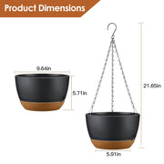 4-Pack Self-Watering Hanging Planters
