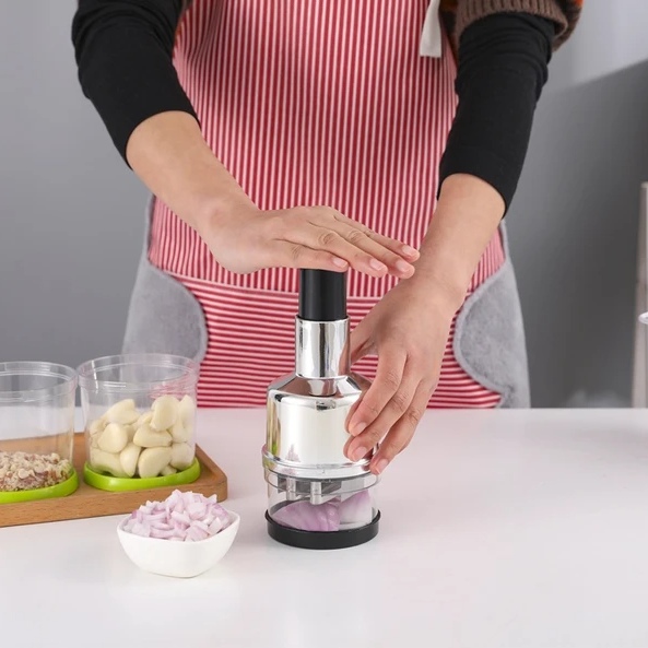 Manual Food Chopper & Vegetable Dicer with Pull String - Main product view
