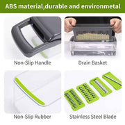 15-in-1 Multi-Blade Vegetable Chopper, Mandoline Slicer & Dicer