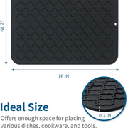 Large Silicone Dish Drying Mat for Kitchen Counter - Functional features and details
