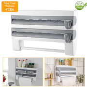 Wall-Mount Foil, Cling Wrap, and Paper Towel Dispenser