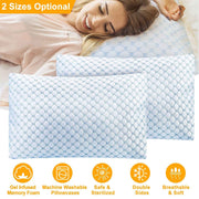 Ventilated Cooling Gel Memory Foam Bed Pillow
