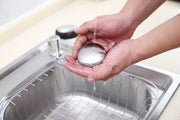 Oval Stainless Steel Fat Round Metal Odor Removal Soap - Multi-angle profile view