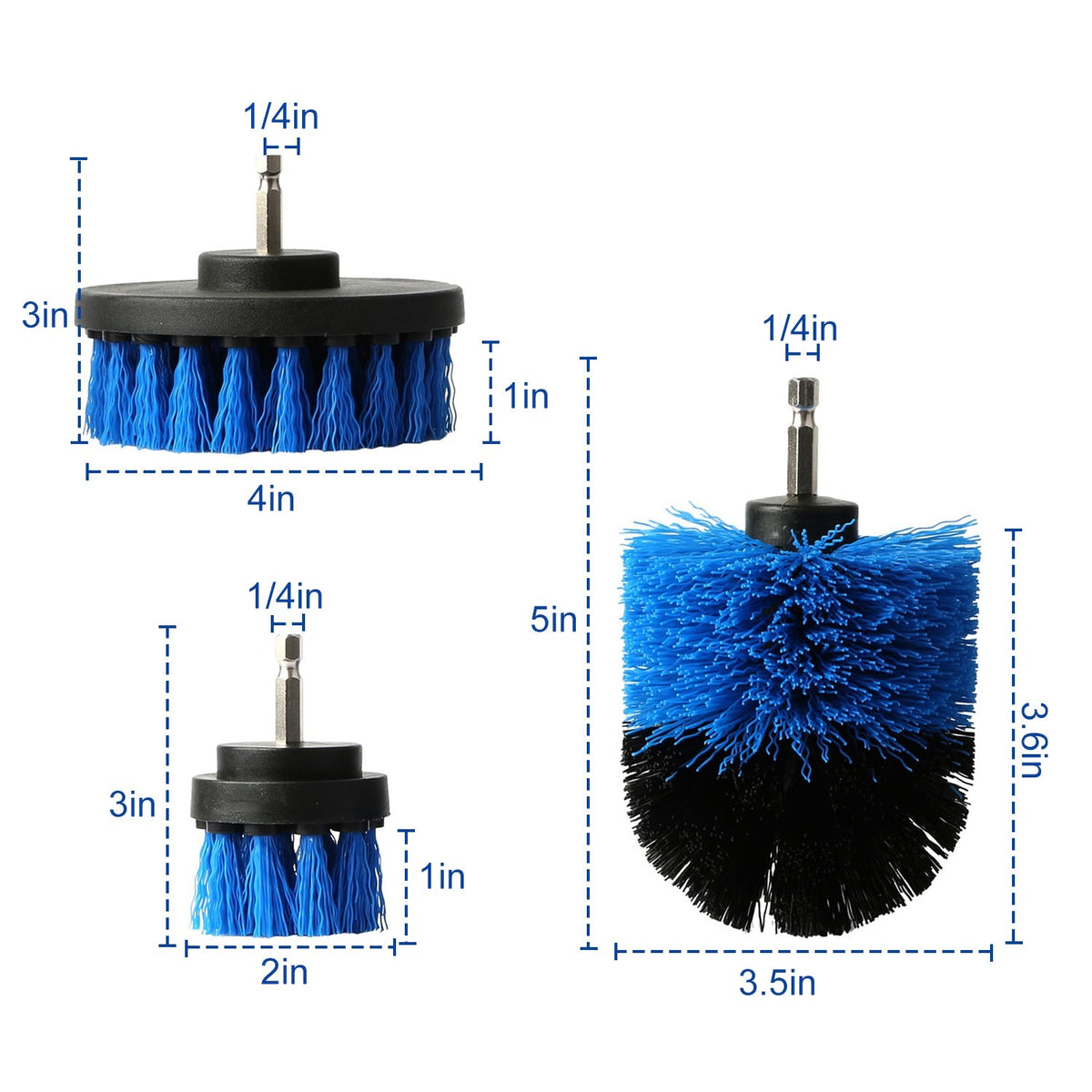 Drill Brush Power Scrubber Attachment Set for Tile, - Lifestyle in-room application