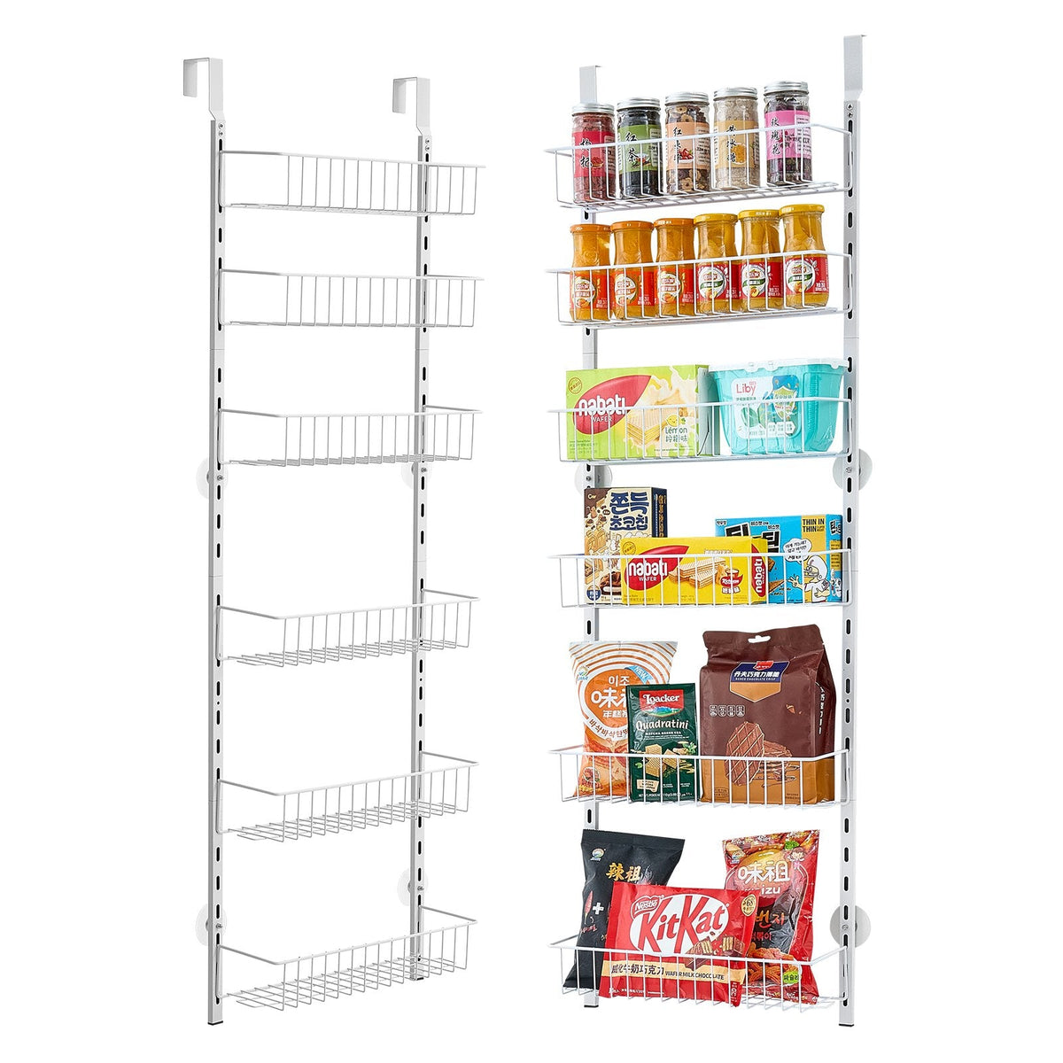 6-Tier Over-the-Door Pantry Organizer Hanging Storage - Main product view