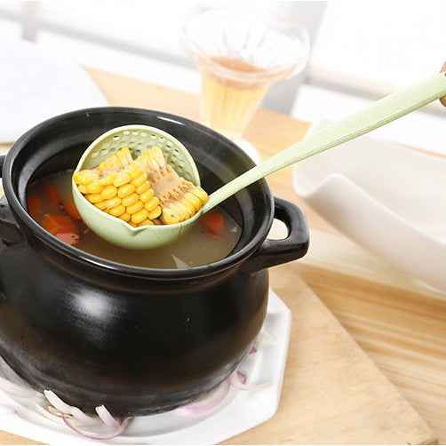 2-in-1 Dual-Use Soup Ladle & Colander Strainer Spoon