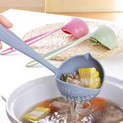 2-in-1 Dual-Use Soup Ladle & Colander Strainer Spoon