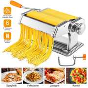 Stainless Steel Pasta Maker with 9 Thickness Settings