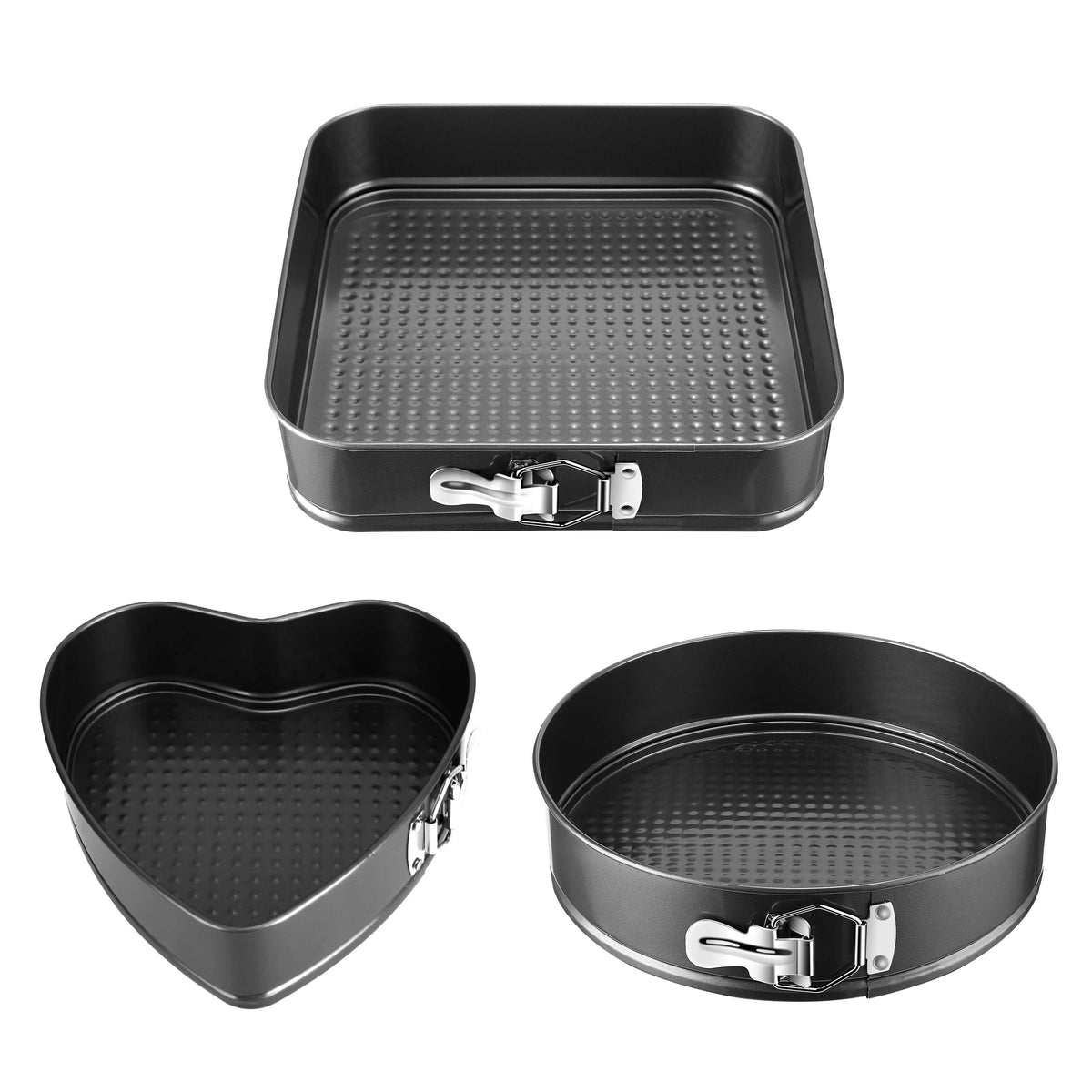 3-Piece Nonstick Springform Cake Pan Set