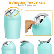 6-Piece Bathroom Accessories Set with Trash Can & Toilet Brush