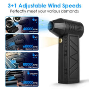 Cordless High-Speed 150,000 RPM Electric Air Duster & Blower with LED
