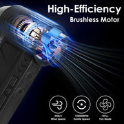 Cordless High-Speed 150,000 RPM Electric Air Duster & - Included accessories and packaging