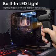Cordless High-Speed 150,000 RPM Electric Air Duster & - Multi-angle profile view