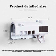 UV Toothbrush Sanitizer Holder & Automatic Toothpaste Dispenser