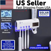 UV Toothbrush Sanitizer Holder & Automatic Toothpaste - Included accessories and packaging