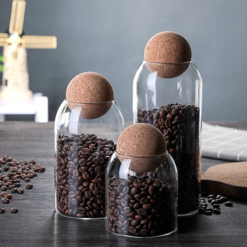 Cork-Lid Glass Storage Jars