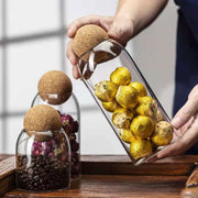 Cork-Lid Glass Storage Jars