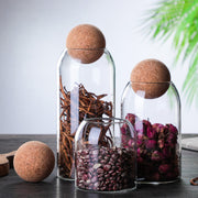 Cork-Lid Glass Storage Jars