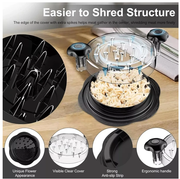 Large Twist Chicken Shredder Tool with Non-Slip Handles - Functional features and details