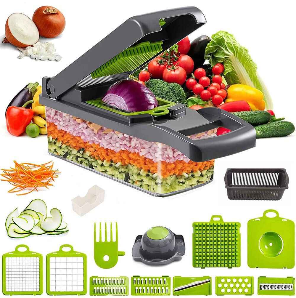 15-in-1 Multi-Blade Vegetable Chopper, Mandoline Slicer & Dicer