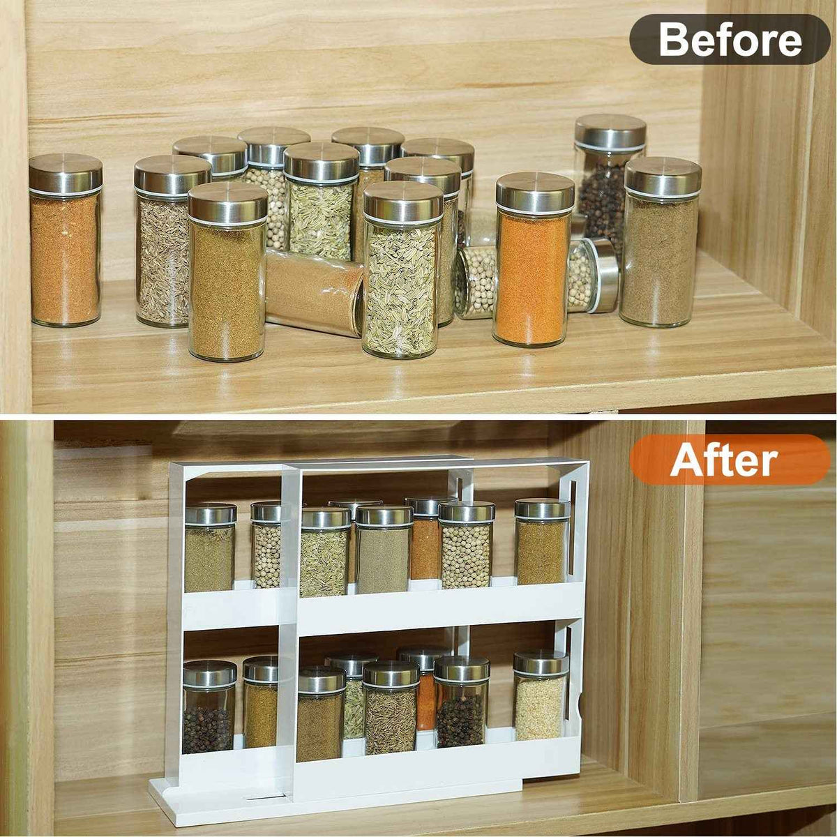 Swivel Cabinet Spice Organizer Revolving Kitchen Rack (Lazy Susan)