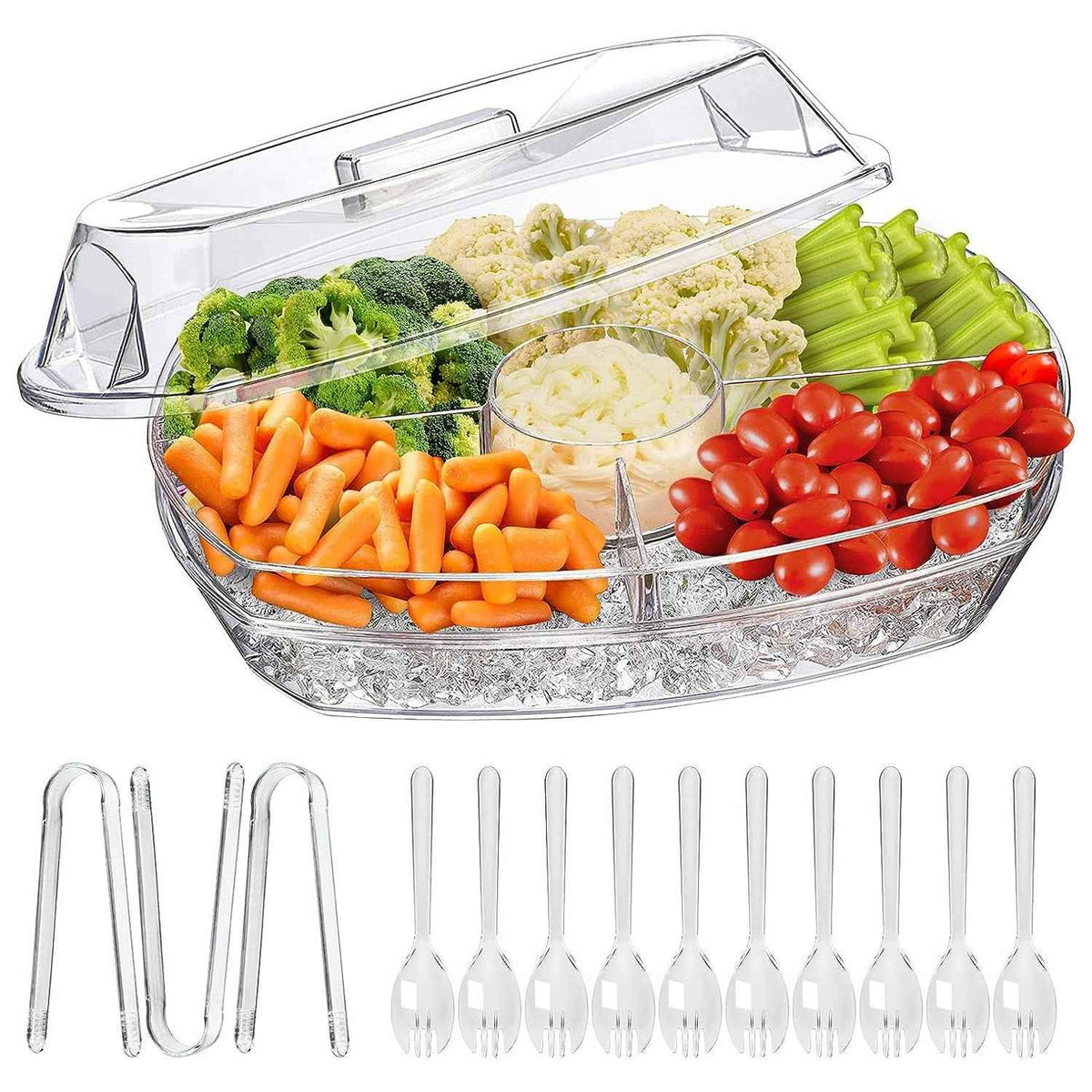 Chilled Fruit and Veggie Serving Tray