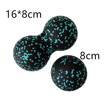 Peanut Fitness Massage Ball Set Yoga Roller Double Lacrosse Mobility Ball for Myofascial Physical Therapy Deep Tissue Massage