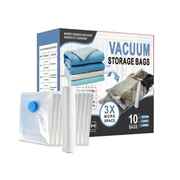 Vacuum Space-Saver Storage Compression Bags with Hand Pump (10-Pack)