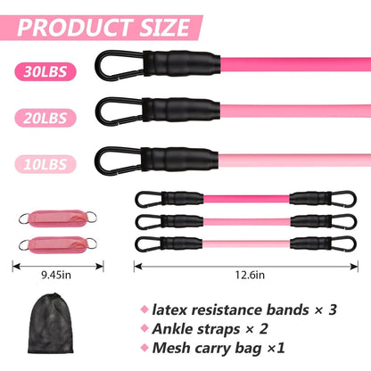 Ankle Resistance Bands for Working Out with Cuffs, Leg Butt Training Equipment Exercise Bands