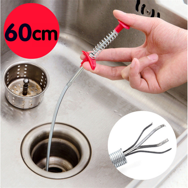 Flexible 60cm Spring Pipe Sewer Drain Clog & Hair - Main product view