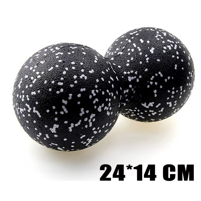 Peanut Fitness Massage Ball Set Yoga Roller Double Lacrosse Mobility Ball for Myofascial Physical Therapy Deep Tissue Massage
