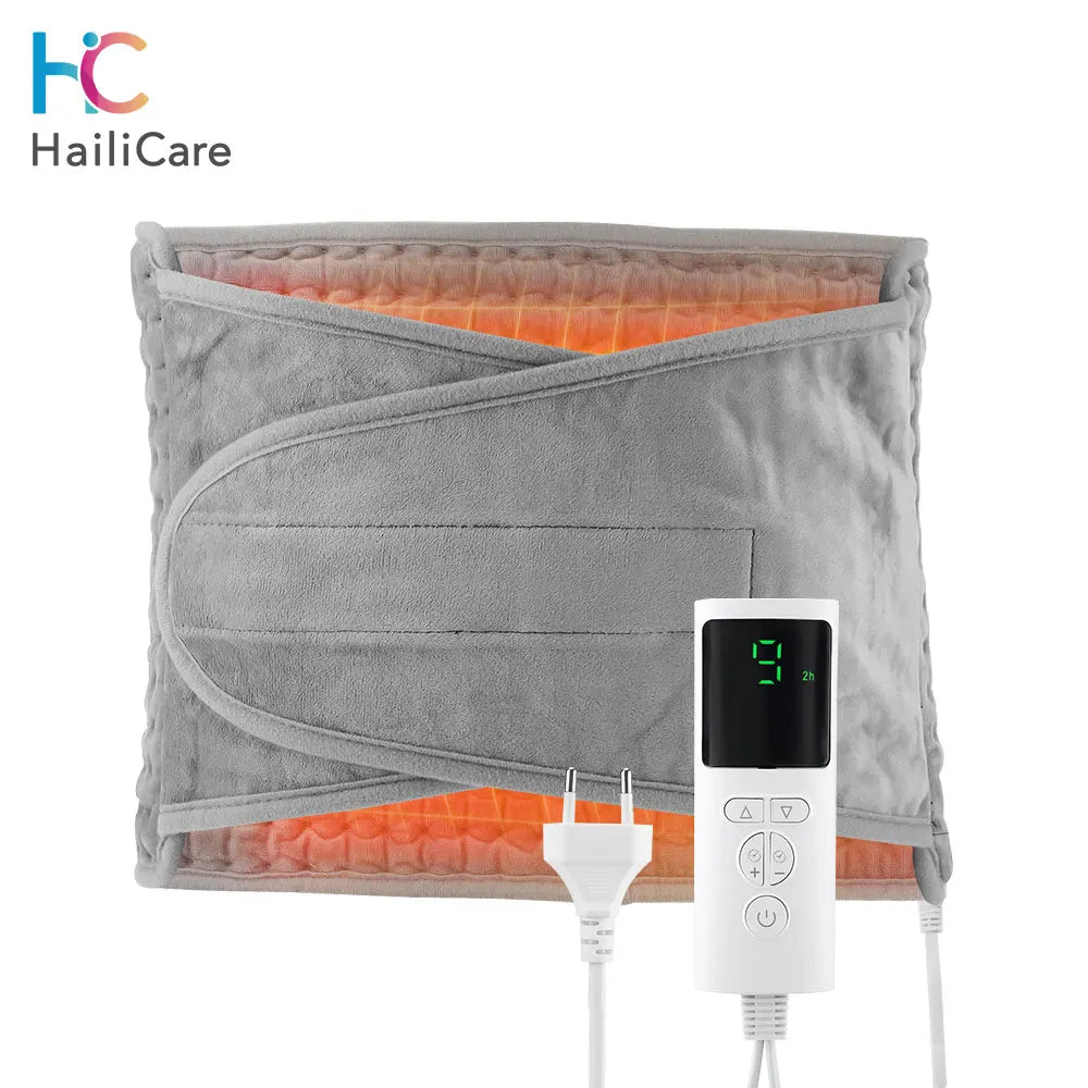 Electric Heating Pad,Back Heating Support Belt Heated Waist Brace Adjustable Temperature Warm Abdomen Warmer Lumbar Support Pad