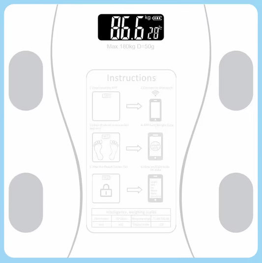 Digital Body Weight Scale Smart Wireless Fat Scale Bathroom Weight Scales for Body Composition Analyzer with Smartphone App