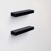 Wall-Mounted Wood Floating Shelves 15.75" with Hanging - Installation and setup perspective