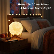16-Color Moon Lamp Night Light with Stand & Remote - Installation and setup perspective