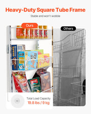 6-Tier Over-the-Door Pantry Organizer Hanging Storage - Close-up material and construction