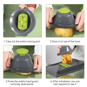 15-in-1 Multi-Blade Vegetable Chopper, Mandoline - Included accessories and packaging