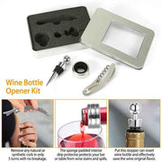 3-Piece Wine Opener Set with Corkscrew, Foil Cutter & Drip Collar