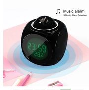 LED Projection Alarm Clock with Voice Weather, Snooze - Lifestyle in-room application