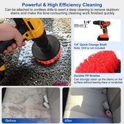 Drill Brush Power Scrubber Attachment Set for Tile, - Included accessories and packaging