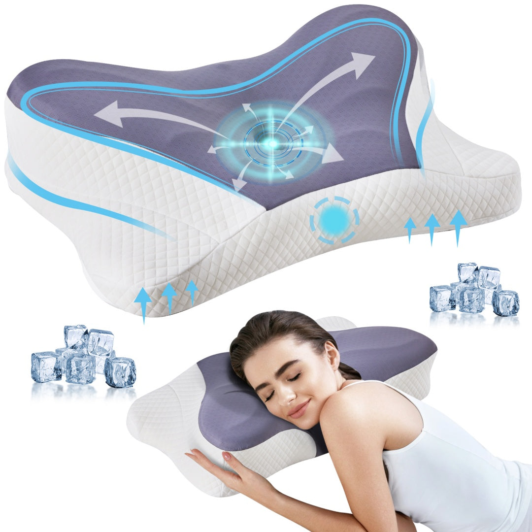 Cooling Dual-Height Cervical Neck Pillow