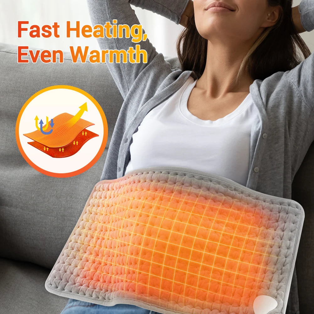 Electric Heating Pad,Back Heating Support Belt Heated Waist Brace Adjustable Temperature Warm Abdomen Warmer Lumbar Support Pad